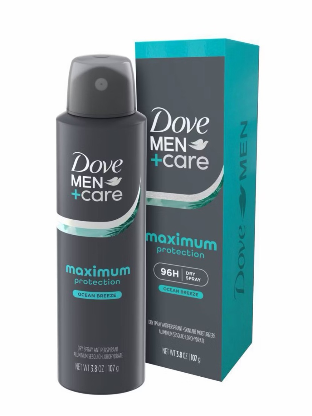 Dove Men+Care Maximum Protection 96-Hour Dry Spray Antiperspirant - Ocean Breeze